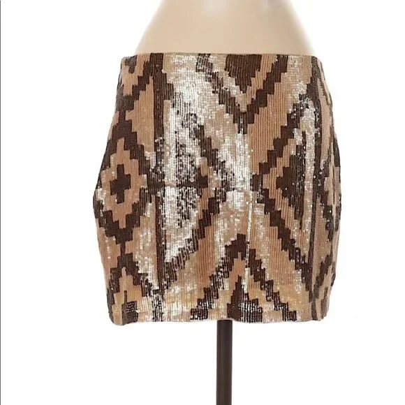 Haute Hippie Sequined Silk Skirt - Picture 9 of 9